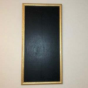 Chalk board with gold trim